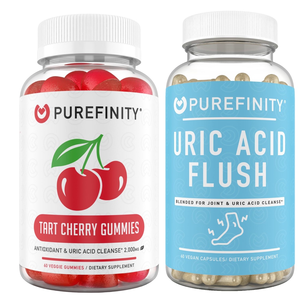 PUREFINITY Acid Acid Flush & Cleanse Kapsle + Tart Cherry Gummies