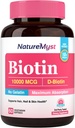 Biotin 10000 mcg, High Potency, Biologicky aktivní, Cold- Pressed Coconut Oil for Maximum Absorption, No Gelatin, Vlasy, Hřebíky, Kůže, 60 Vegetariánské ponožky