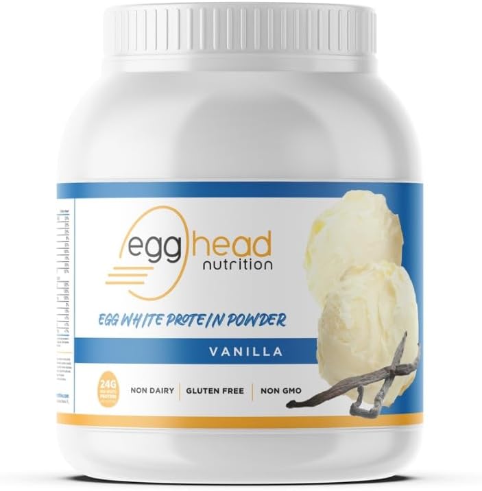 Egghead Nutrition - Vejce Bílá bílkovina - 24 G (Grams) 3.3 Libra, Non Dairy, Gluten Free, Non GMO, Made in The USA (Vanilla)
