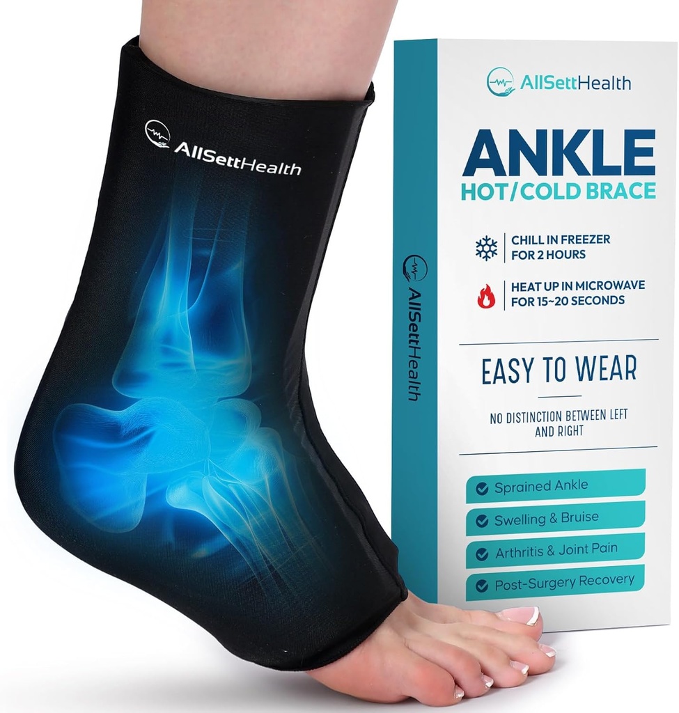 Ankle Ice Pack Wrap for Otok - Horká / studená terapie Ice Wrap for Foot Pain Relief, Heel Pain Relief, Plantar Fasciitis, Achilles Tendonitis Relief, Spreed Ankle Compression, (Large / XL)