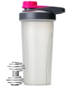 Pen Shaker Lahvičky pro proteinové směsi - 28 oz, Gray & Pink Protein Shaker s Wire Whisk Ball
