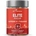 Elite Caffeine pilulky s L- Theanine - Jitter- Free Focured Energy Supplements - Clean & Natural Nootropní zásobník pro inteligentní kognitivní výkon - 120 Soft Kapsle