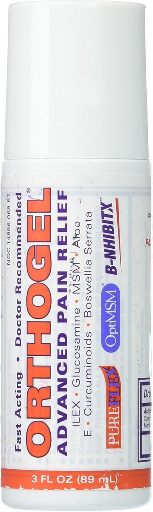 Orthogel Advanced Cold Therapy Pain Relief Gel Roll On, 3 oz (balení po 3)