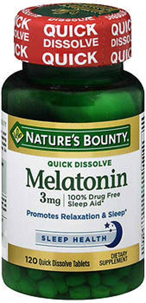 Tablety pro rychlé rozpuštění melatoninu, 120 ct