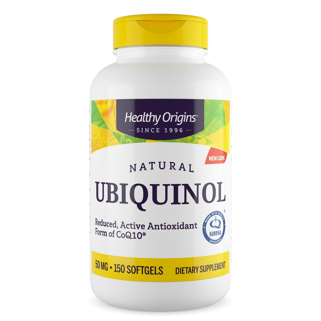 Zdravý původ Ubiquinol (aktivní forma CoQ10), 50 mg - Ubiquinol Supplements for Heart Health & Antioxidant Support - Gluten- Free & Non-GMO Supplement - 150 Softgels