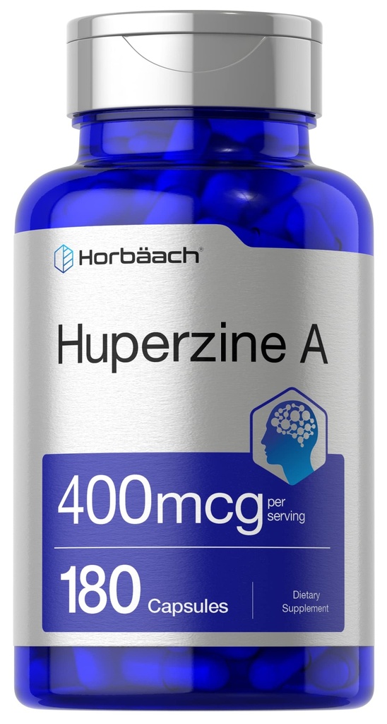 Horbäach Huperzine A 400mcg CLAS124; 180 Kapsle CLAS124; Non- GMO, gluten zdarma dodatek