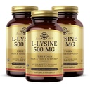 Solgar L- Lysin 500 mg - 100 zeleninových kapslí, balení 3 - Podpora kůže a tkáně - Non- GMO, Vegan, Kosher, Gluten zdarma - 300 Celkem