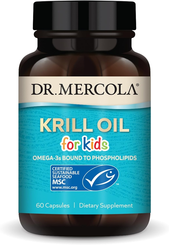 Dr. Mercola Děti Krill Oil Kapsle, 60 Počet