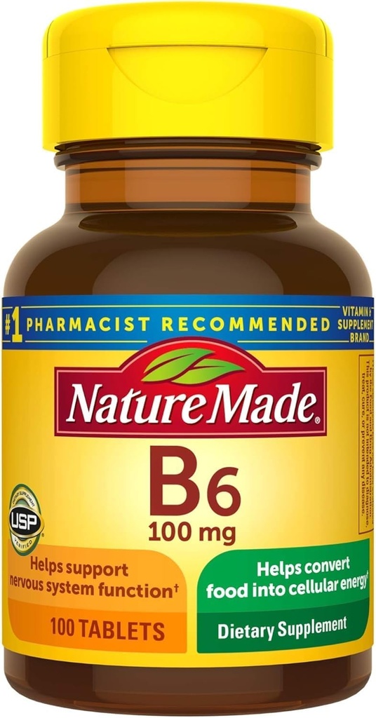Nature Made Vitamin B- 6 100 mg tablety 100 ea (balení po 4)