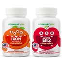 Kids Iron 10mg + Vitamin C Žvýkačky + Vitamin B12 Žvýkací pouzdro