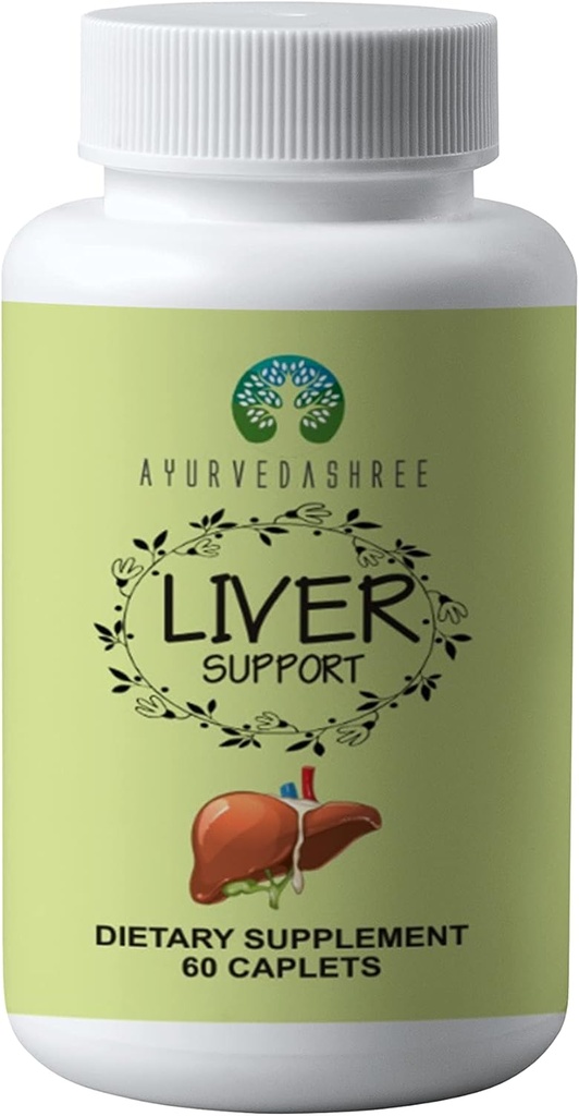 Játra Podpora Bylinné Ayurvedic Dodatek, Podporuje zdravé játra, Směs 13 Mocné Byliny, Vegan, Gluten- Free, 60 Kaplety