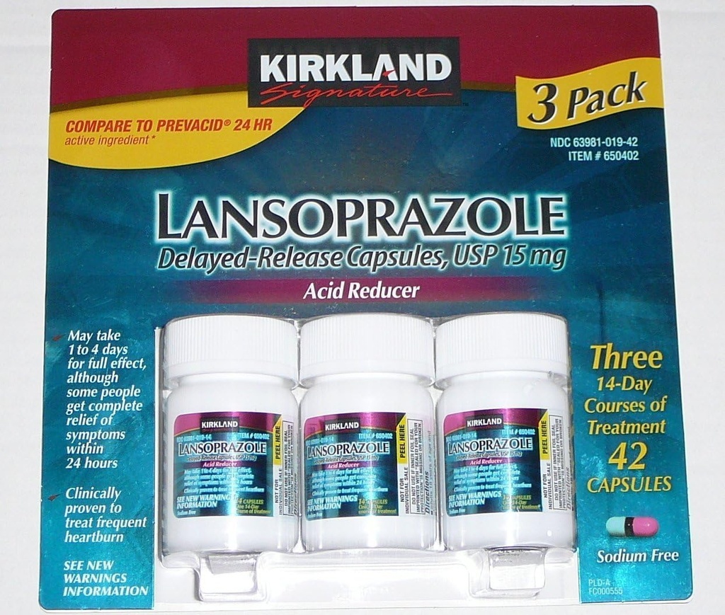 Podpis Kirkland Lansoprazol 15 mg.