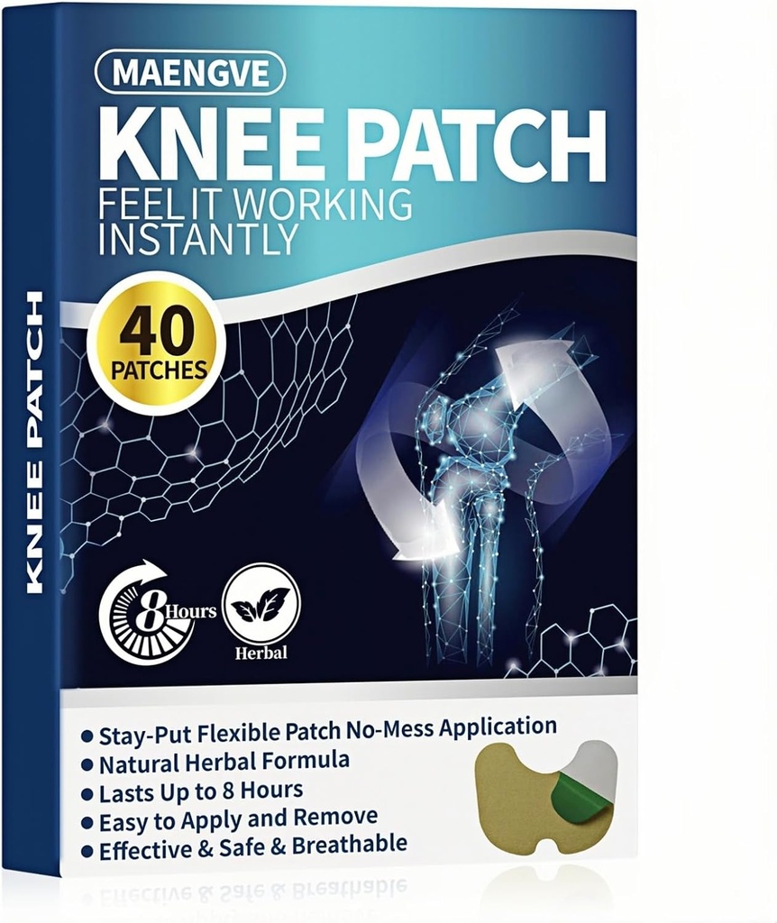 Knee Pain Relief Patch 40 Count- for Knee, Neck, Ramender, Back and Bone- on- Bone Hot Patch, 8 Hodin dlouhotrvající kloubní bolesti