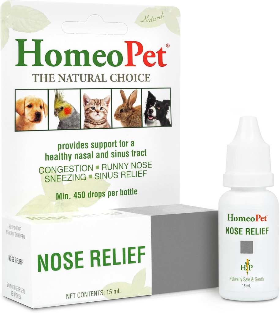 Domácí Pet Nose Relief, Bezpečné a přírodní Sinus dodatek pro kočky, psy, a další malá zvířata, 15 mililitrů