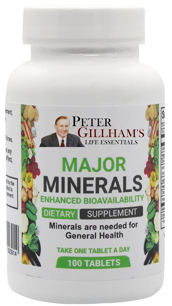 Hlavní Minerály 100 tablet, žádný oxid! Snadné Digest Multimineral, Vyvážený pro muže & žena kost & imunitní systém podpora se železem a draslíkem od Peter Gillham 's Life Essentials