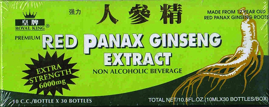 Royal King Red Panax Ginseng Extract 6000mg 10c.c. / láhev X 30 (balení po 4)