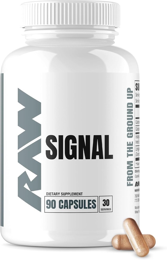 RAW Signal Fadogia Agrestis & Tongkat Ali Dodatek, 90 Kapsle - Tongkat Ali pro muže s (Longjack Root Extract) & Fadogia Agrestis - Maximalizovat a zvýšit mužský výkon
