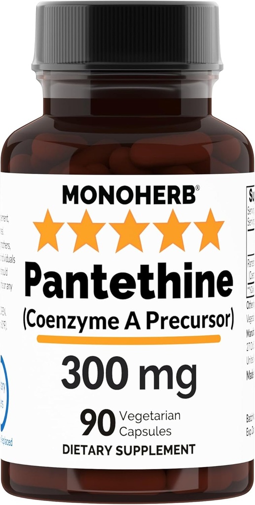 MONOHERB Pantethine 300 mg v jedné tobolce - 90 Vegetariánských tobolek