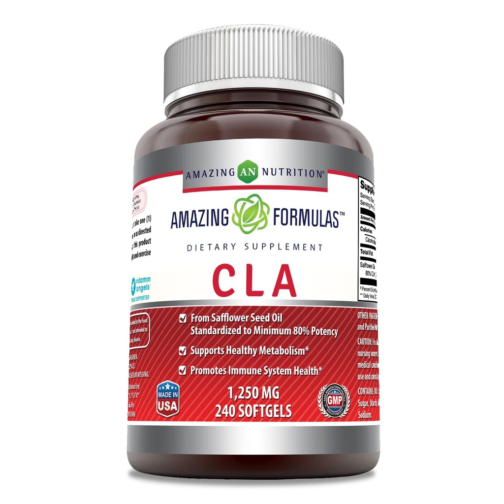 Úžasné parametry CLA CLA 124; konjugovaný doplněk kyseliny linolové 124; 1250 Mg CLA124; Softgels CLA124; Non- GMO CLA124; gluten- Free CLA124; vyrobený v USA (240 Počet)