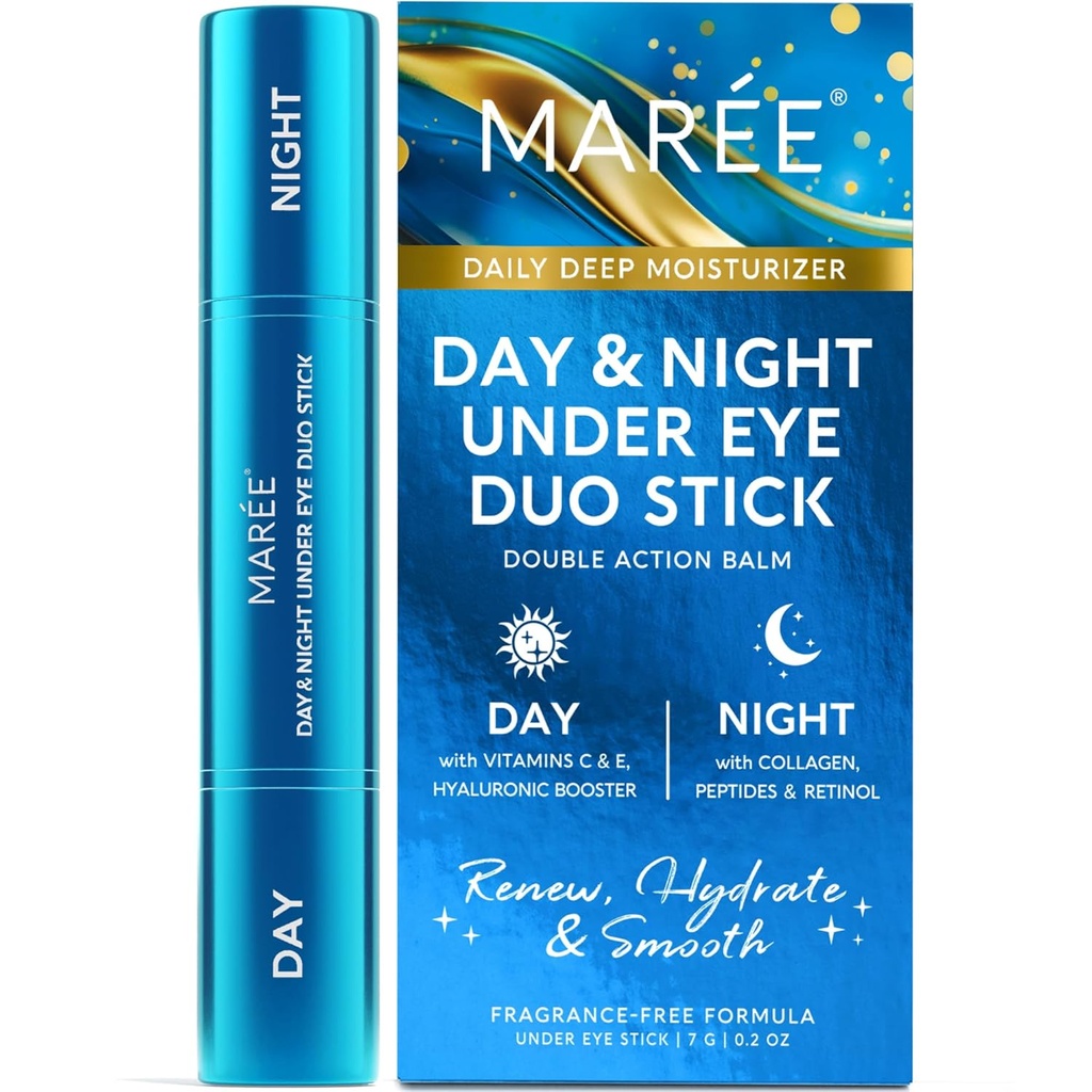 MAREE Under Eye Balm Stick - Under Eye Brightener for Dark Circles Anti- aging Face Moisturizer - Hyaluronic Acid Vitamin C Serum & Retinol Cream Skin Care - Vrabčí tyč Hydratační Retinol Ball