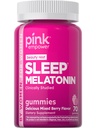 PINK Melatonin Gummies 10mg TOX124; Max Potency TOX124; MixBerry Flavor OX124; Vegan, Non- GMO & Gluten zdarma dodatek