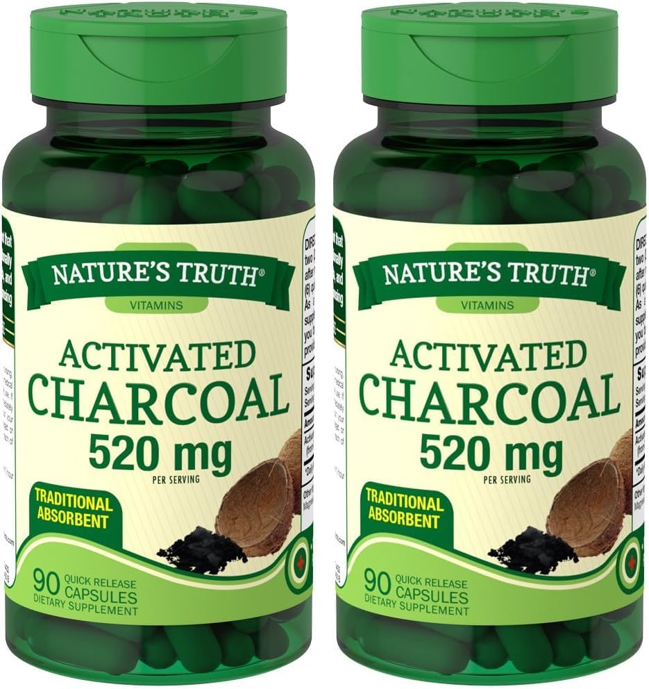 Přírodní pravda Aktivované Charcoal, 2 Pack