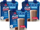 Atkins Creamy Mléko Čokoláda PLUS Protein Shake, 30g Protein, 7g Fiber, 2g Net Carb, 1g Cukr, Keto Friendly, Low Carb, High Protein Drink, 12 Počet
