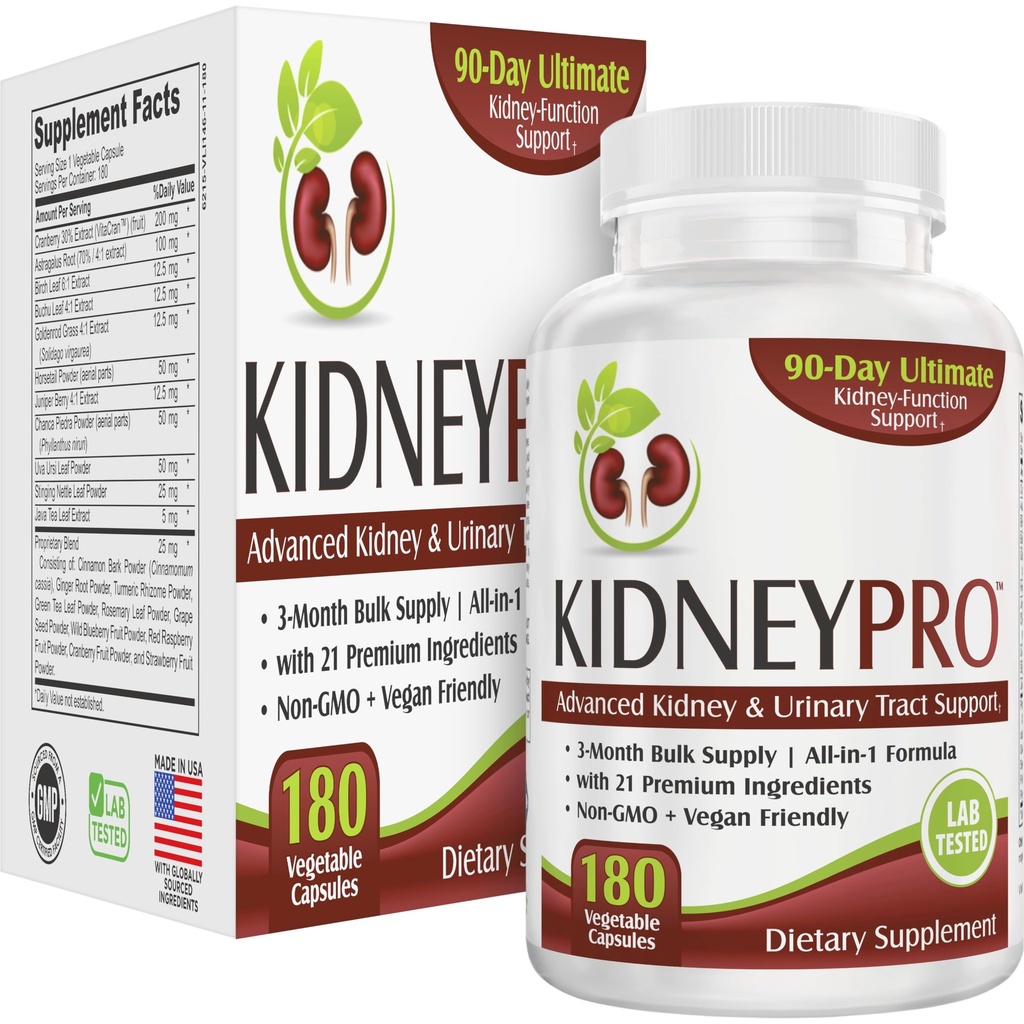 Kidney- PRO CONTROL124; 3- Měsíční dodávka s 21 Ledviny Zdravotní doplňky CITRO124; All- in-1 Blend CITRO124; Ledviny & Močové Tract Supplement Supplement CITRO124; 90- Day Bulk Supply CITRO124; 180 Kapsle