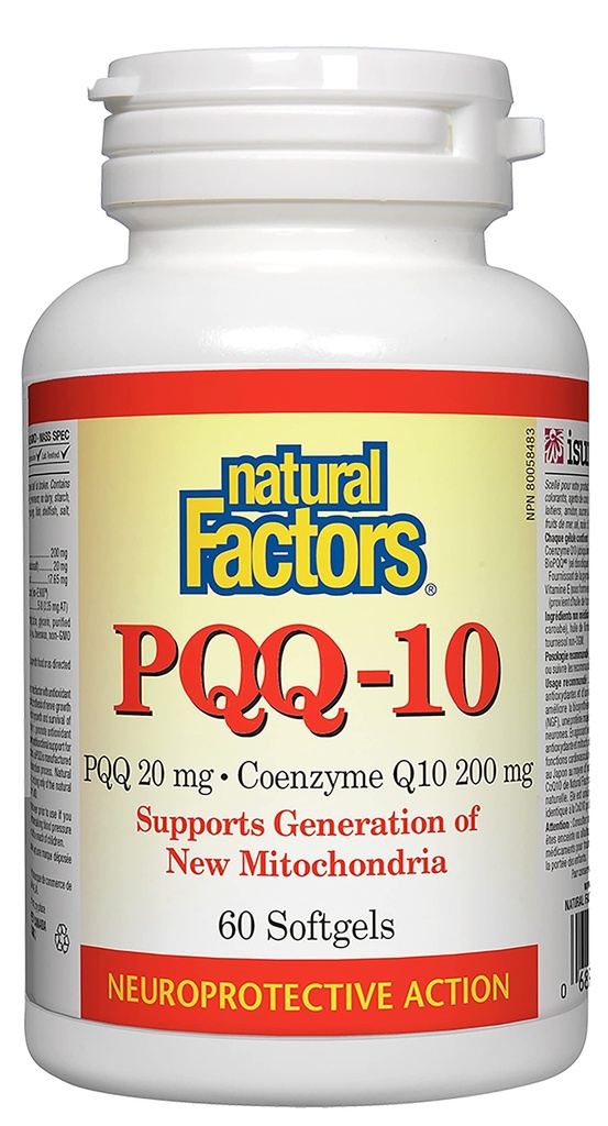 Přírodní faktory, PQQ-10, Podporuje energii a zdravé stárnutí, Dietní dodatek, 30 softgelů (30 porcí)