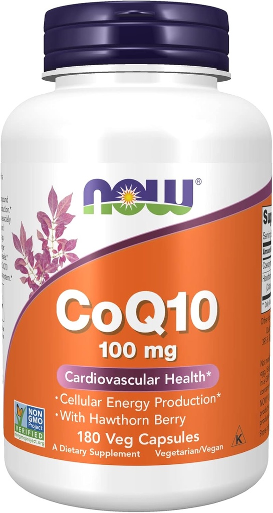 CoQ10 s Hawthorn Berry Vegetarian, 100 mg, od Now Foods