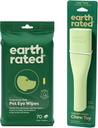 Země Hodnoceno čisté a klidné pouzdro - Zahrnuje 70 Fragrance-Free Pet Eye Wipes & 1 Velké obohacení Hračka