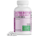 Bronson Ultra Biotin 10.000 Mcg Vlasové kůže a hřebíky dodatek, Non- GMO, 120 Vegetariánské kapsle