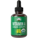 USDA Organic Vitamin A Liquid Drops Dodatek. Vegan High Biologická dostupnost pro oči, kůži, a kosti zdraví. Pro dospělé, muže, ženy, děti. Organic VIT A Oil Retinyl Palmitate. Bezlepkový, nulový cukr