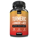 Envy Nutrition Turmeric & Ginger Dodatek Kapsle s jablečným octem - Zvýšená imunita a metabolismus Podpora - 95% Kurkuminoidy, Bioperin (Black Pepper) pro Superior Absorpce - 60 Caps