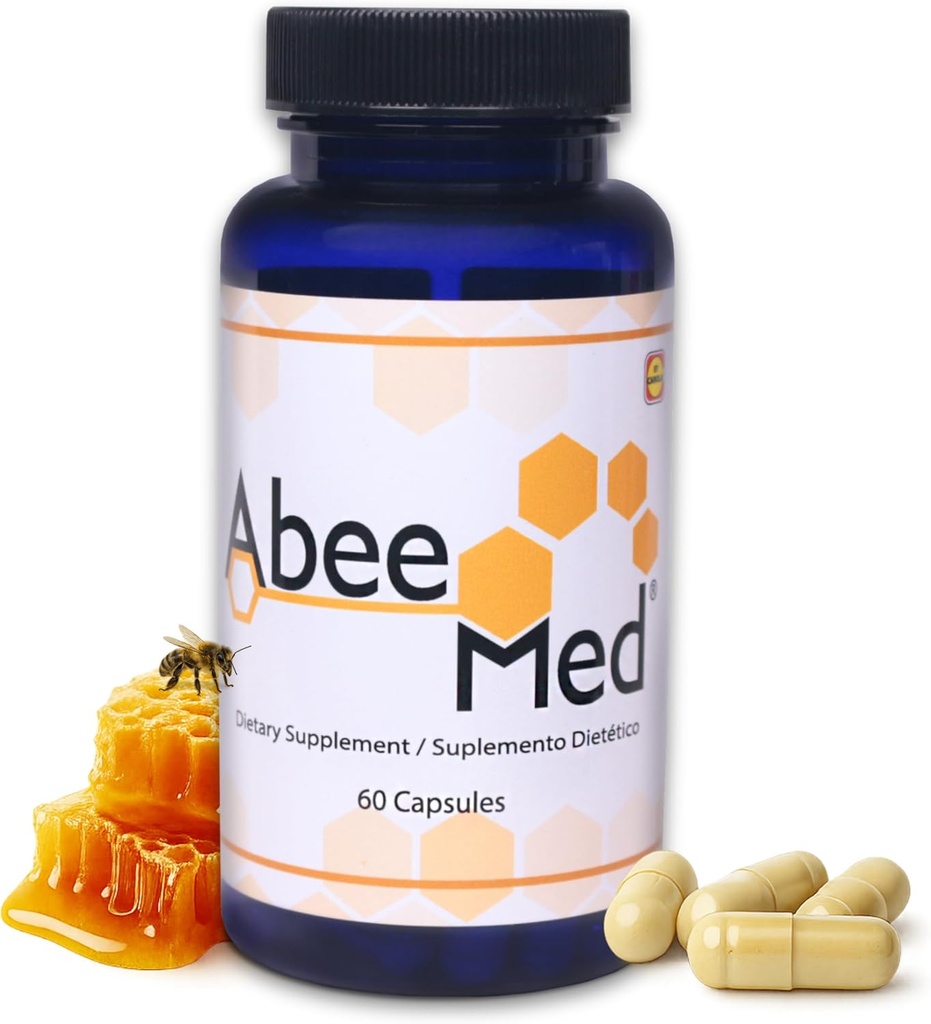 AbeeMed Bee Venom Kapsle - Přírodní Apitoxin dodatek w / Manuka Med - Zánět & Mobilita Podpora, Joint & Muscle Discomform - Podpora Sprains, Bruises and Strains - 60 Počet (30 Služeb)