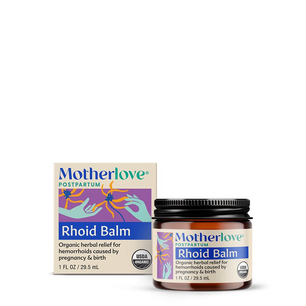 Matka miluje mámin spodní balzám (1 oz) Organický bylinný salve w / čarodějnice Hazel pro dna během těhotenství & Poporodní - Non- GMO Ointment