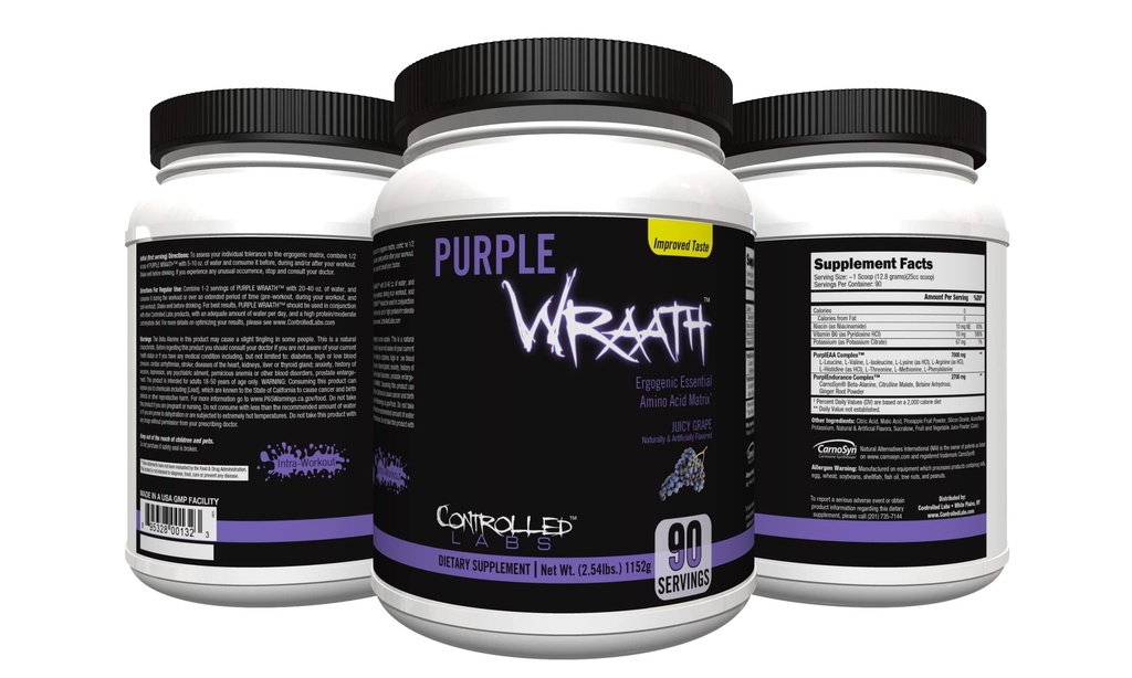 KONTROLOVANÁ LABS Purple Wrath 90 Serving Juicy Grape, 2.5 Libra