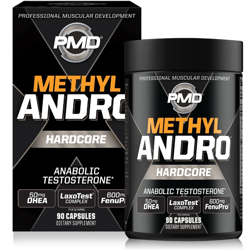 PMD Sports Methyl Andro s DHEA zesiluje testosteron pro lean růst svalů a síly gains-Váhy zvedání a cvičení accedance-Dietní dodatek (90 Vegetariánské kapsle)
