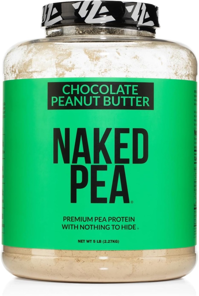 NAKED Pea - Čokoládový protein z arašídového másla z americké a kanadské farmy, organické kakao, organický kokosový cukr - No GMO, No Soy, and Gluten Free, Aid Growth and Recovery - 52 Služeb