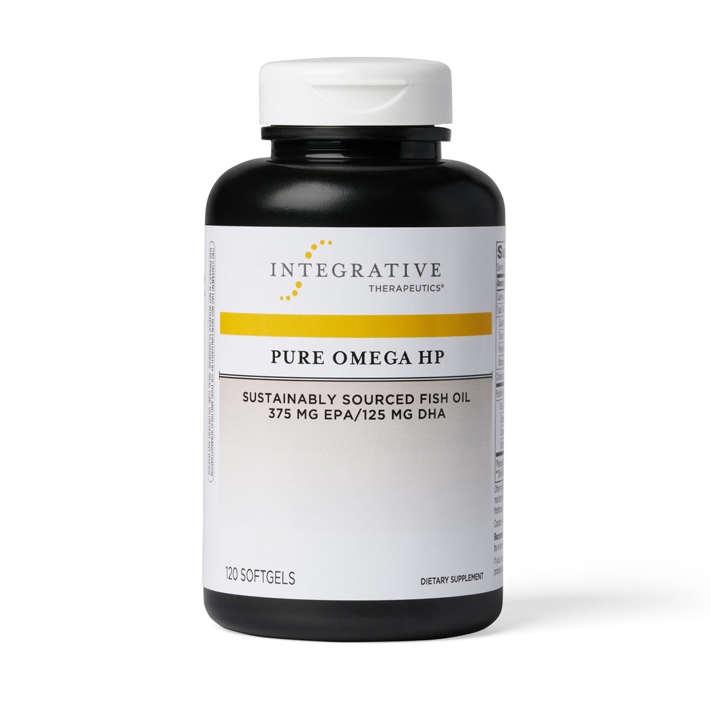Integrační terapie Čistá Omega HP - Rybí olej dodatek pro nutriční podporu - Podporuje srdeční zdraví * - No Fishy Burps - Udržitelně sourced - Gluten & Dairy-Free - 120 Softgels (120 Služeb)