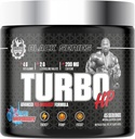 Black Series Turbo HP Pre cvičení 124; Ochucené, Advanced Formule 124; Zvýšení energie a výkonu 124; 45 Servings, 450 Gram (Regular, Blue Raspberry)