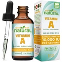 Proč ne přírodní vitamín A Kapky 10000 IU - tekutý retinyl palmitát s kokosovým MCT olejem, Vegan VIT dodatek pro pleť - 1 oz sublingvální tinktura
