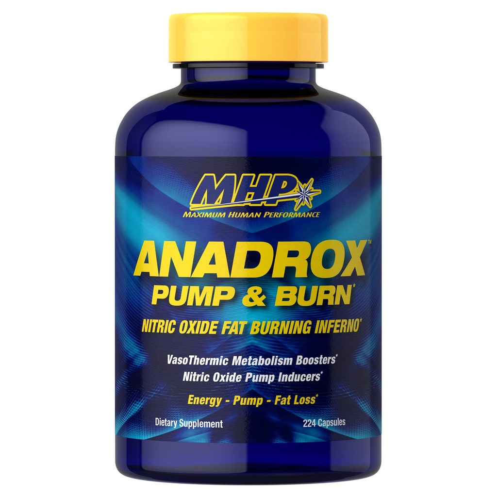 MHP Anadrox Pump & Burn, Nitric Oxide Fat Burning Inferno, 224 tobolek