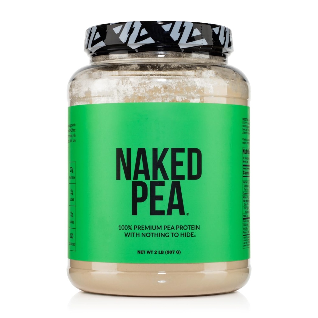 NAKED Pea - 2LB 100% Pea Protein Powder from North American Farms - Neochucený Vegan Pea Protein Isolát - Plant Protein Powder, Easy to Digest - 30 Služeb