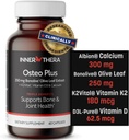 Osteo Plus 4-in-1 Komplexní dodatek - vápník s vitamínem D3, K2 a bonolie - Podporuje zdravé stárnutí - gluten- Free, Non- GMO, Vegan (60 Počet)