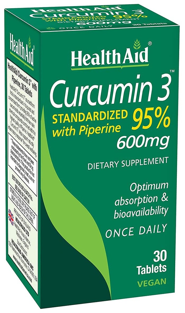 Curcumin Complex 600 mg, 30 mmol Počet 124; Kurkumin Extrakt s bioperínem pro zvýšenou absorpci, 95% Kurkuminoidy CU124; Vegan, Denní společný a imunitní Supplement