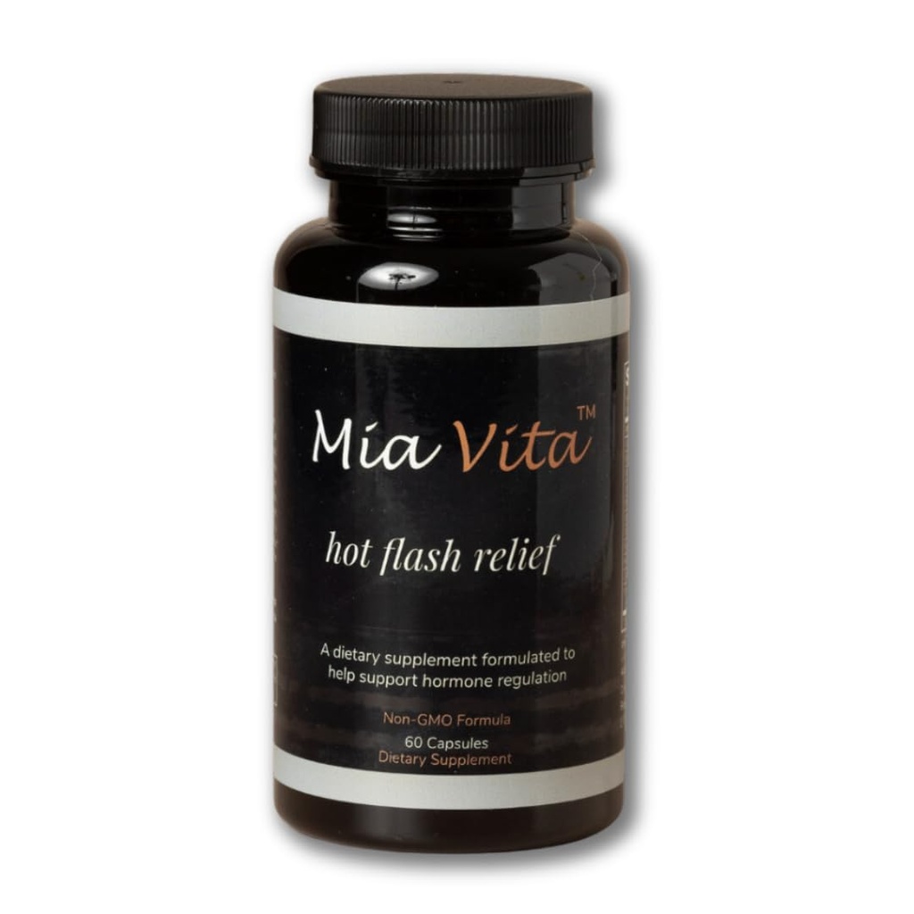 FEMMEPHARMA Mia Vita Hot Flash doplňky pro menopauzu Non- GMO Natural Hormon Regulation for Night Sweats Black Cohosh & Dong Quai 60 Kapsle (30 Day Supply)