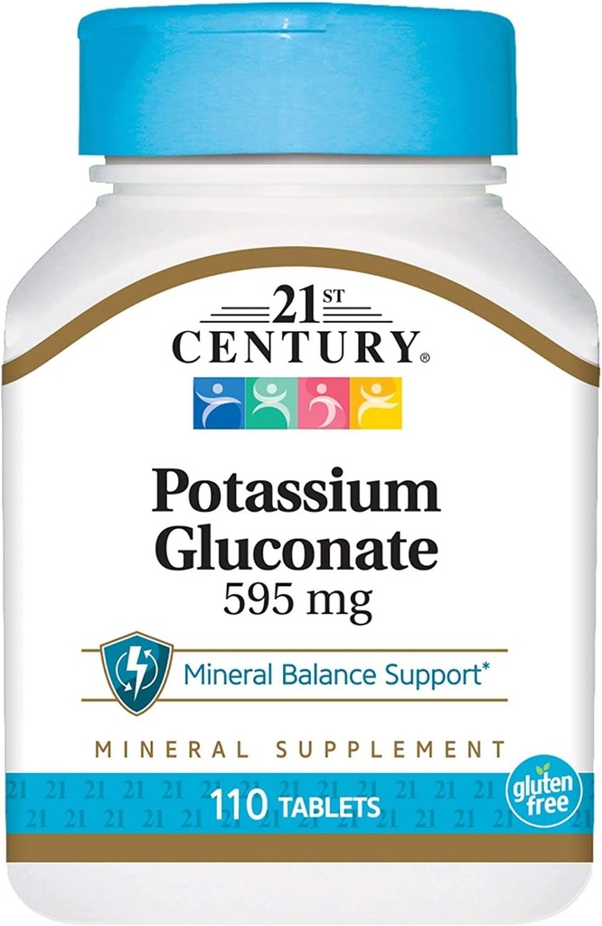 21. Století, Glukonát draselný, 595 mg, 110 tablet