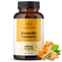 HERBAMAMA Kurkuma a Bohwellia Extract Kapsle - 2100mg Bohwellia Serrata & Turmeric Complex s černým pepřovým extraktem - Vegan, Non- GMO, 95% Kurkuminoidy Antioxidant dodatek, 100 Caps