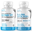 Příroda 's Fusies GlyNAC- ET (60 tobolek) - R Alpha Lipoic Acid 600mg (60 tobolek) - Anti Aging Bundle